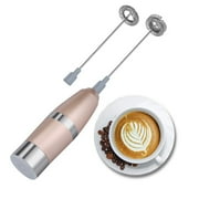 Cyber_Monday Deals! Byikun Stirrers Electric Hand Mixer, Frother Wand, Stainless Steel Drink With Double Spring Whisk Milk Frother Matcha Whisk Whisk